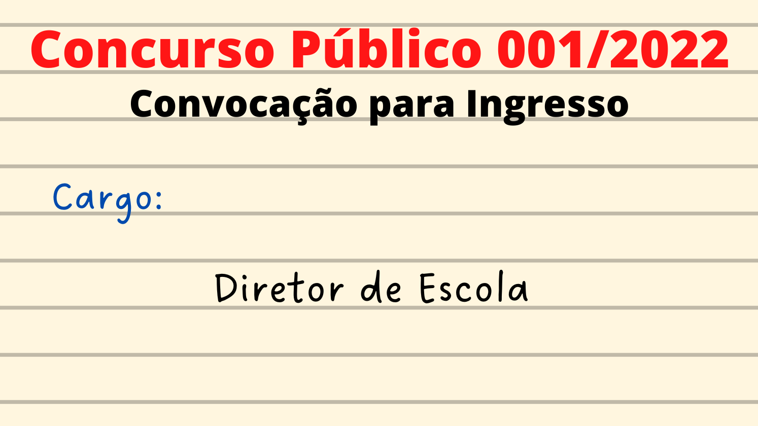 Imagem notícia Convocação para Ingresso - Concurso Público